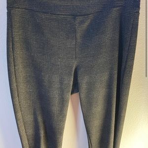 Plaid stretchy pants